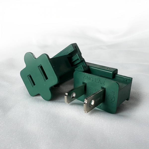 Male Plug, Female Socket, Green Christmas Light Supplies