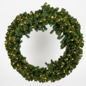 48 Inch Outdoor Wreath Pre-Lit W Plug