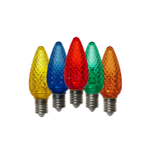 C9 LED, Multicolour, Faceted (25)