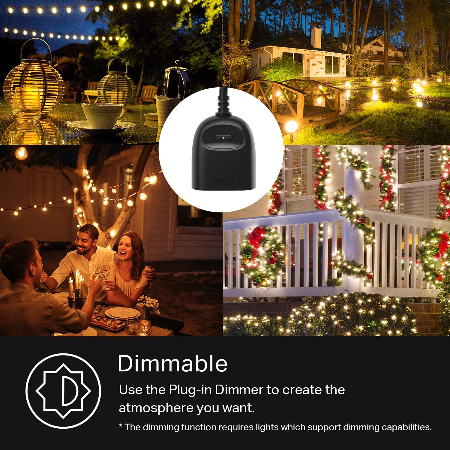 Kasa Smart Outdoor Timer with Dimmer Function KP405